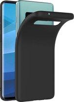 HB Hoesje Geschikt voor Samsung Galaxy S10E - Siliconen Back Cover - Zwart