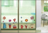 Raamsticker / Muursticker Bloemen - Waterproof