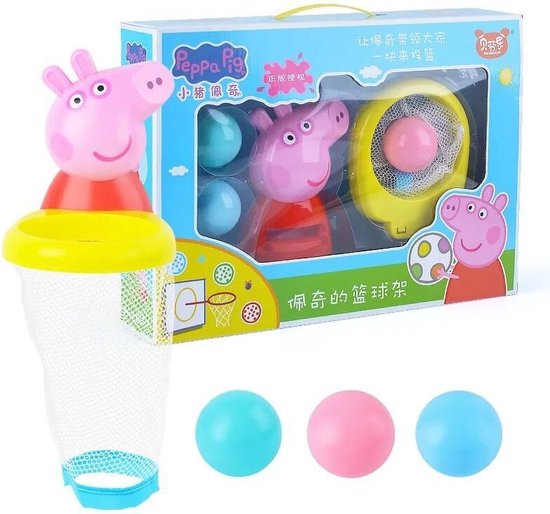 Badspeelgoed Peppa pig basketbal inclusief 3 ballen | bol.com