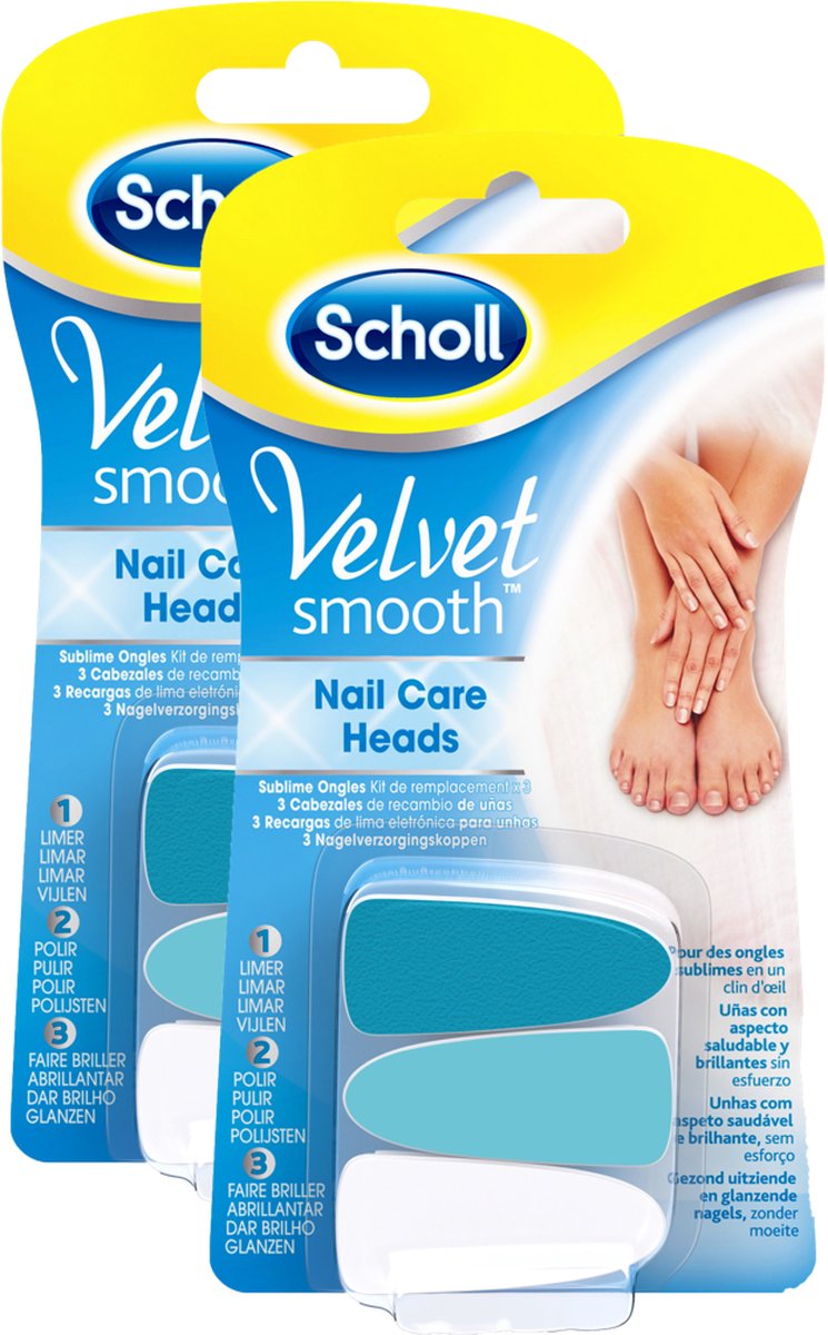 Scholl Velvet Smooth Elektrisch Nagelvijl Navullingen - 2 sets - Grootverpakking