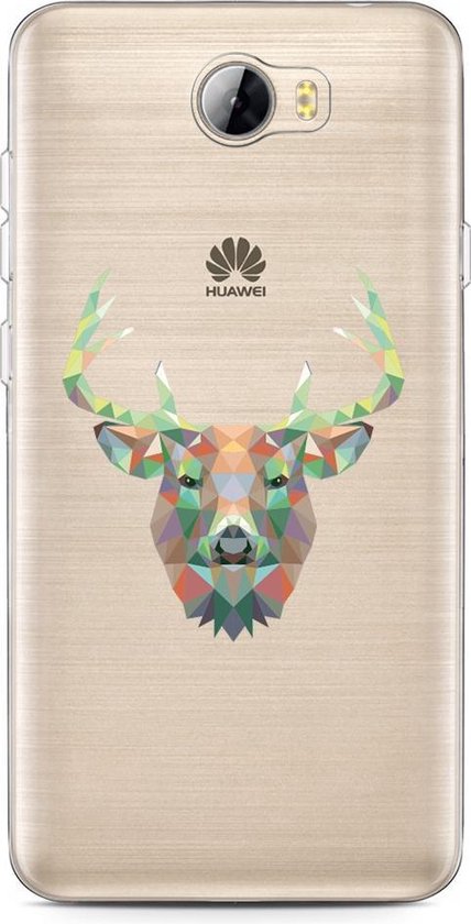 Lijkenhuis Afhankelijkheid dauw Huawei Y5II / Y6II Compact Hoesje Art Deco Deer | bol.com