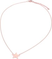 Dielay - Ketting met Ster - RVS - Lengte Verstelbaar 40-47cm - Roségoudkleurig