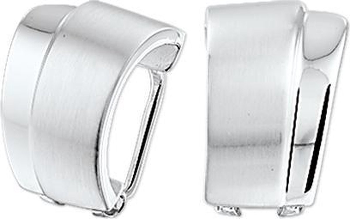 The Jewelry Collection Oorclips Poli/mat - Zilver