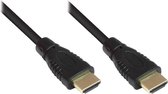 Alcasa 2m 2xHDMI, 2 m, HDMI Type A (Standard), HDMI Type A (Standard), 4096 x 2160 pixels, Compatibilité 3D, Noir