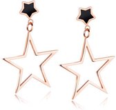 Cilla Jewels oorbellen Edelstaal Rosegoudkleurig Verguld Star
