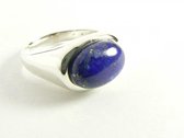 Zilveren ring met lapis lazuli - maat 19.5