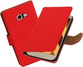 BestCases.nl Rood Effen booktype wallet cover hoesje Samsung Galaxy A5 2017