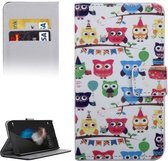 Huawei G8 - Flip hoes, cover, case - PU leder - PC - Schattige uiltjes
