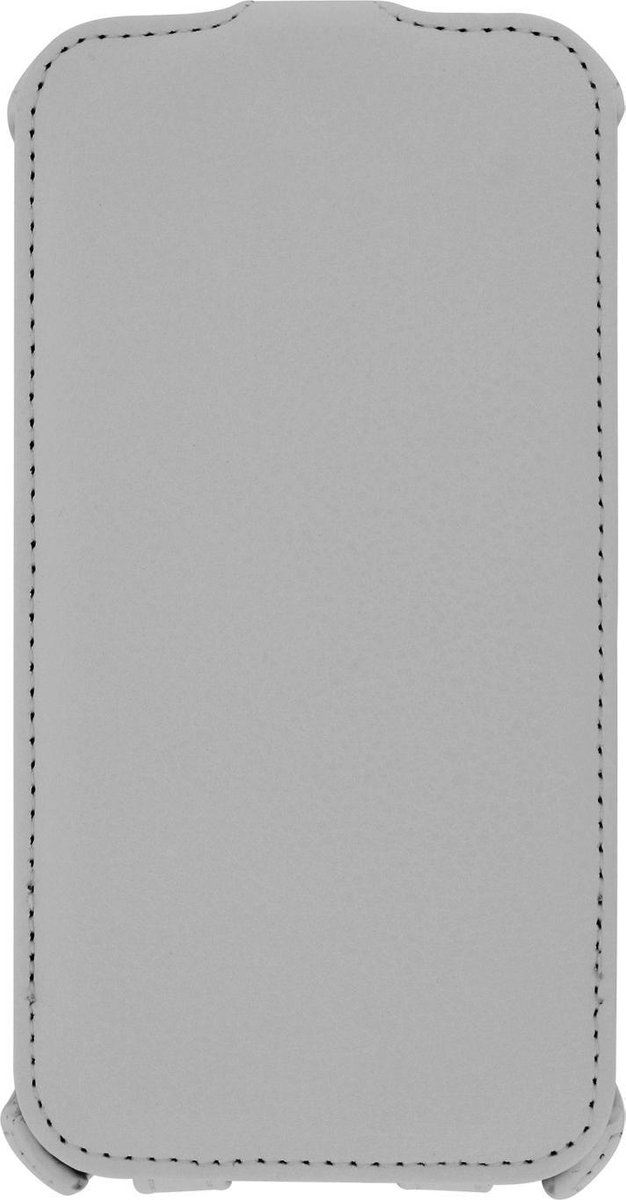 Azuri flipcase tasje PU leder voor Samsung G900 Galaxy S5 wit