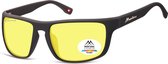 Montana SP314F - sport zonnebril - ronde vorm - zwart rubbertouch