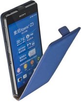 Premium Blauw Sony Xperia Z3 Lederen Flip case Flip case hoesje