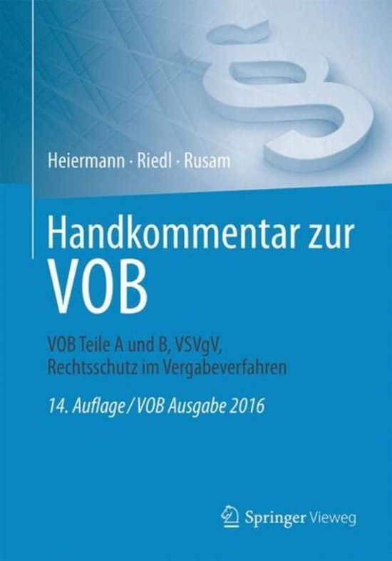 Handkommentar zur VOB - cover