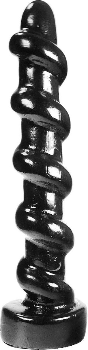 Goedkoopste Dark Crystal XXL Geribbelde Dildo 33 x 5 cm - zwart