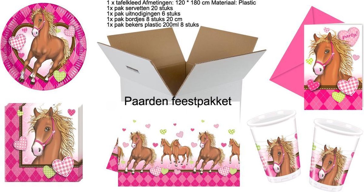 Paarden thema kinderfeest pakket - Kinderfeestje versiering | bol.com