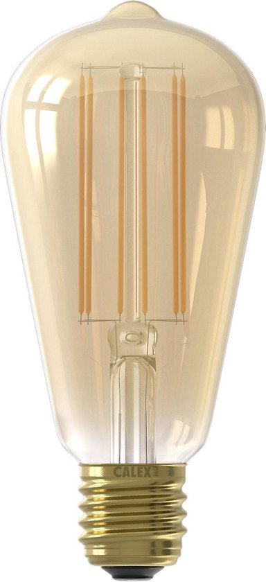 Frank minimum mond Calex - LED Lamp - Rustiek 3,5W (25W) E27 - Gold - Goud - Dimbaar met Led  Dimmer -... | bol.com