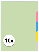 10x Ringmap tabbladen A4 5 tabs - tabbladen