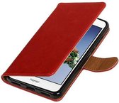 Pull Up TPU Bookstyle Wallet Case Hoesjes voor Huawei Honor 5A / Y6 II Rood