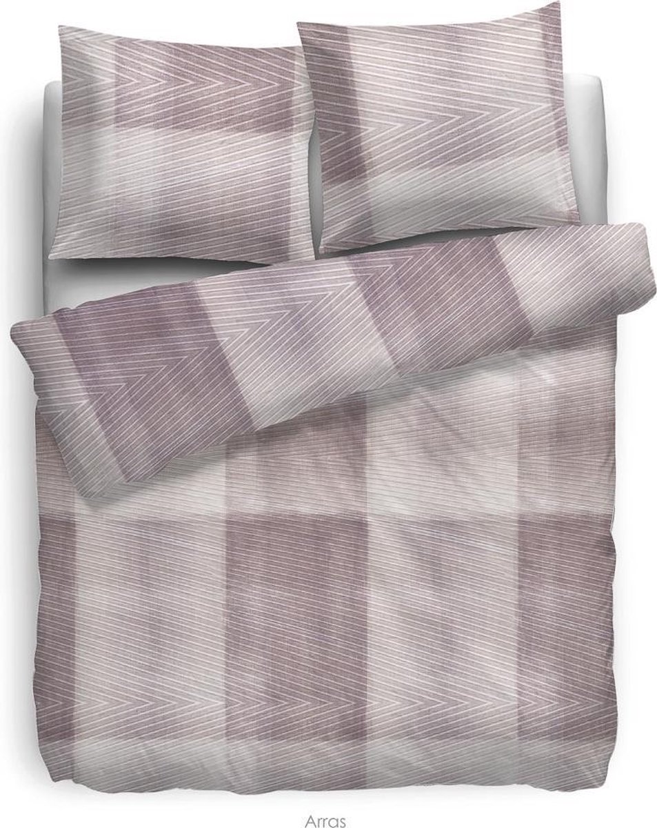 Heckettlane HnL Living Arras - Dekbedovertrek - Katoensatijn - Litsjumeaux - 240 x 200/220 - Multi taupe