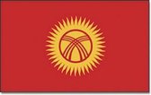 Vlag Kirgizie 90 x 150 cm feestartikelen - Kirgizie/Kirgizische landen thema supporter/fan decoratie artikelen