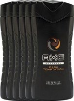 Axe Dark Temptation For Men - 6 x 250 ml - Douchegel - Voordeelverpakking