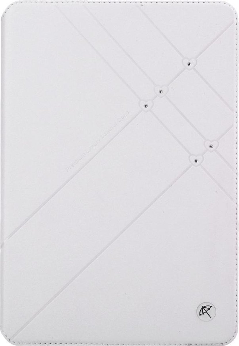 Umbrella Tablet Hoes Case Cover met steentjes voor Apple iPad 2 iPad 3 iPad 4 Wit
