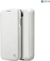 Zuiver leren Zenus hoesje voor Samsung Galaxy S4 Prestige Minimal Diary - Wit