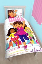 Dora and Friends Citygirl - Dekbedovertrek - Eenpersoons - 135 x 200 cm - Multi