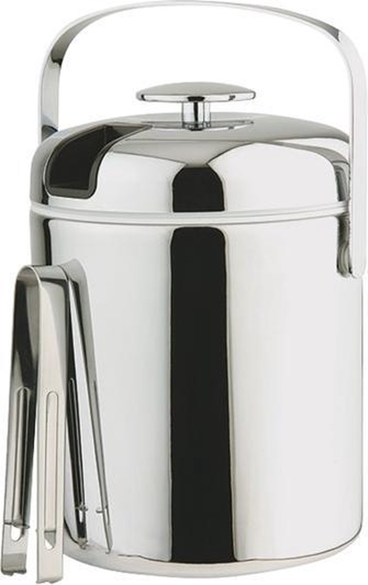 Merkloos Sans marque Ijsemmer met tang classic ø14 x 22 cm