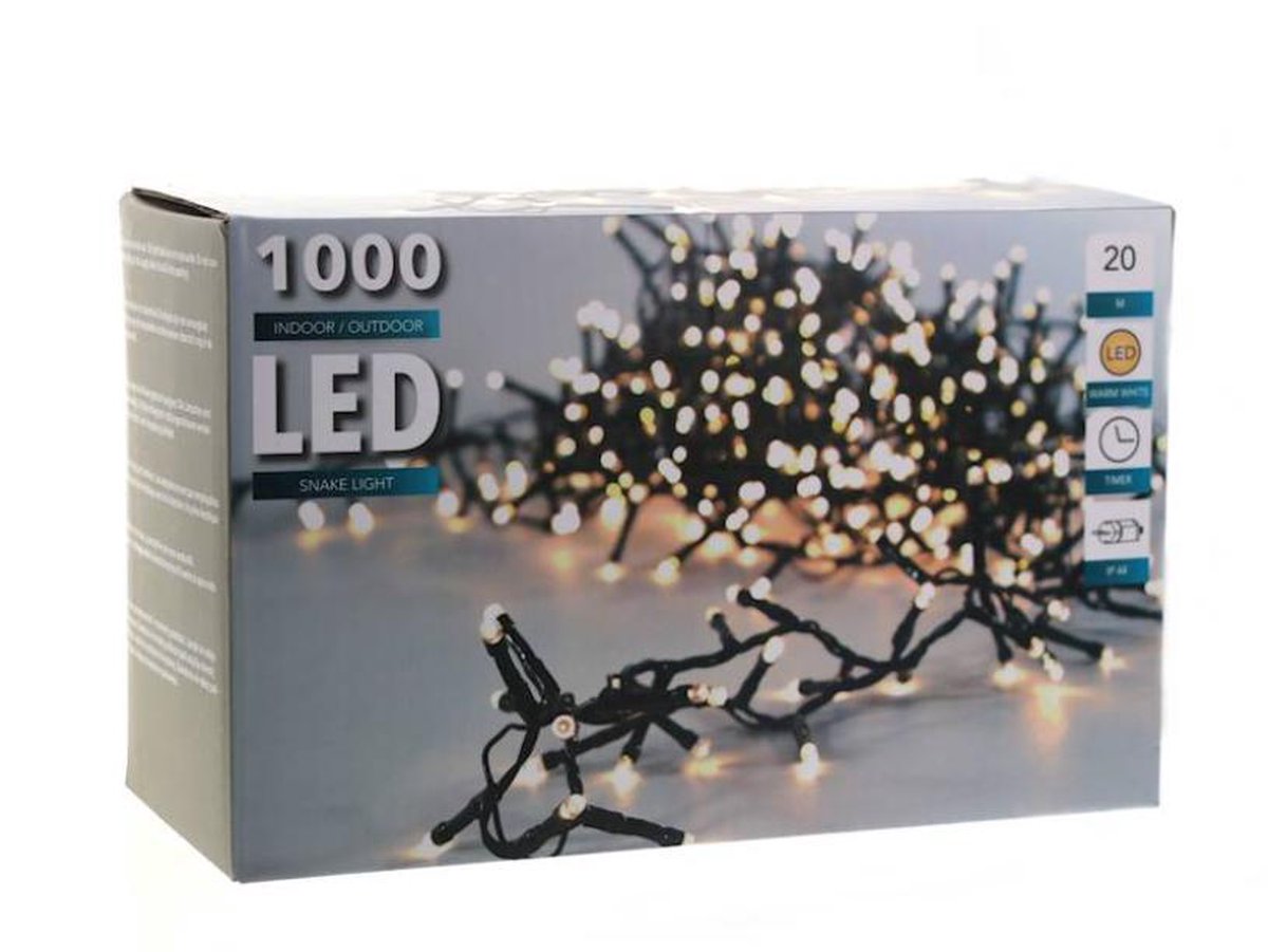 LED Snakelight kerstverlichting 1000 lampjes goud led