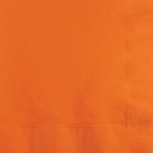 20x Serviettes à thème couleur orange 33 x 33 cm - Décorations de table jetables en papier orange - Articles de fête