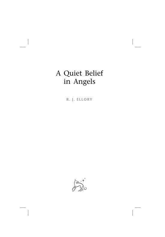 Titelpagina van een boek met de titel 'A Quiet Belief in Angels' door R. J. Ellory.