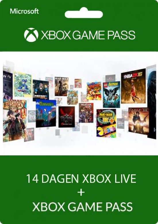Microsoft game pass + Xbox live - 14 dagen - trail - Xbox one - Alléén  nieuwe accounts | bol