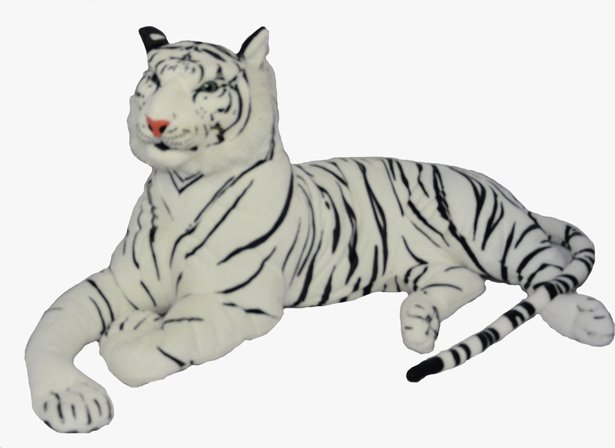 Bedrijf koper Geld lenende Witte tijger-super groot-180 cm-knuffel-zacht | bol.com