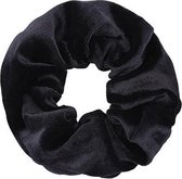 Velvet scrunchie/haarwokkel, zwart