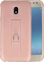 Roze Carbon serie Zacht Case hoesje voor Samsung Galaxy J3 2017