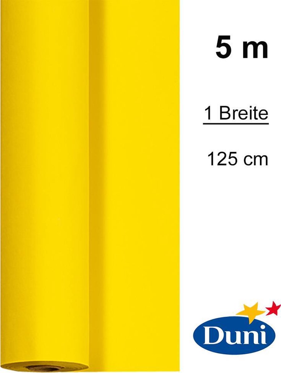 Duni papieren tafelkleed - 1.25m x 5m - Geel