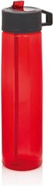 Loooqs - Tritan fles met een rietje - 750 ml - Rood
