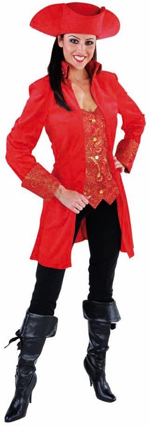 misdrijf Condenseren Productie Rode mantel Markies - Markiezen jas rood fluweel met brocaat - Dames maat  XS | bol.com