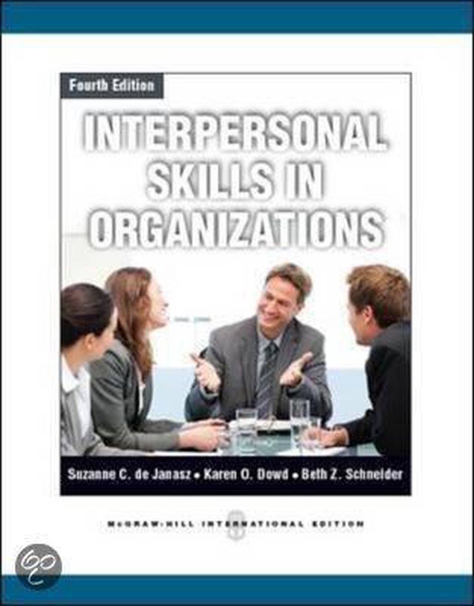 Interpersonal Skills in Organizations - Suzanne De Janasz