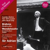 BBC Symphony Orchestra,Royal Philmarmonic Orchestra, Sir Adrian Boult - Brahms: Symphony No. 4/Medelsohn: Symphony No. 4 'Italian' (CD)