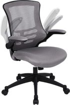 MIRA Home - Ergonomische bureaustoel - Bureaustoel - Kantoorstoel - Comfortabele bureaustoel - Bureau - Mesh - Grijs - 52x62x109