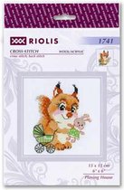 Borduurpakket Eekhoorn Met Poppenwagen - Riolis