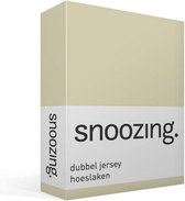 Snoozing - Dubbel Jersey - Hoeslaken - Lits-jumeaux - 200x200/220 cm - Zand