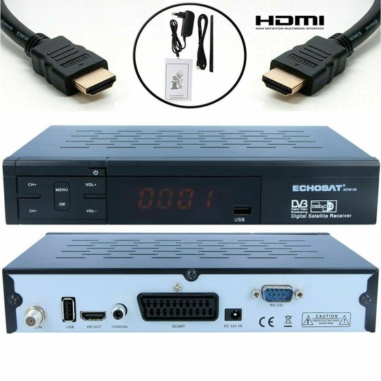 RÉCEPTEUR SATELLITE NUMÉRIQUE hd-line Echosat 20900 M, INCOMPLET EUR 16
