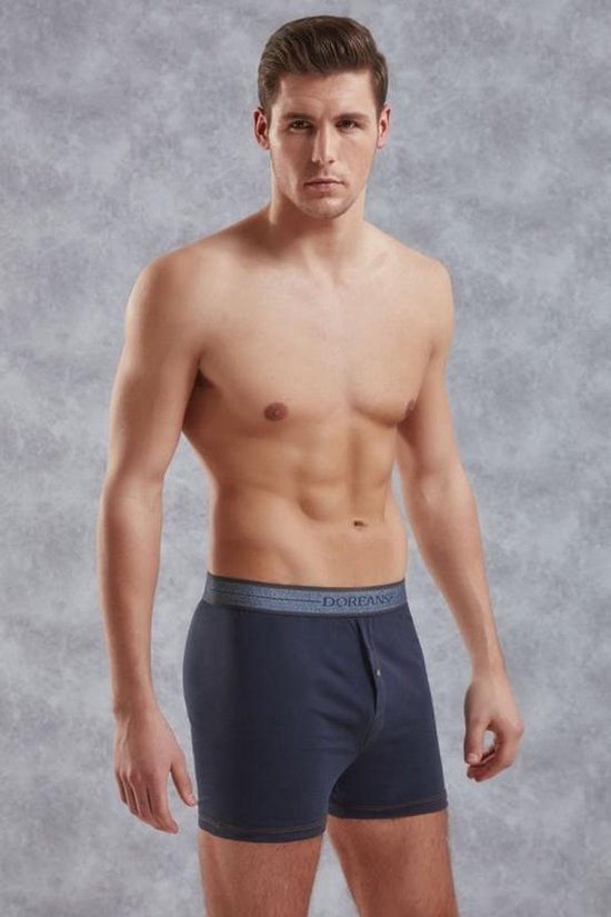Mannen Boxer Met Knoopje - Donkerblauw | bol.com