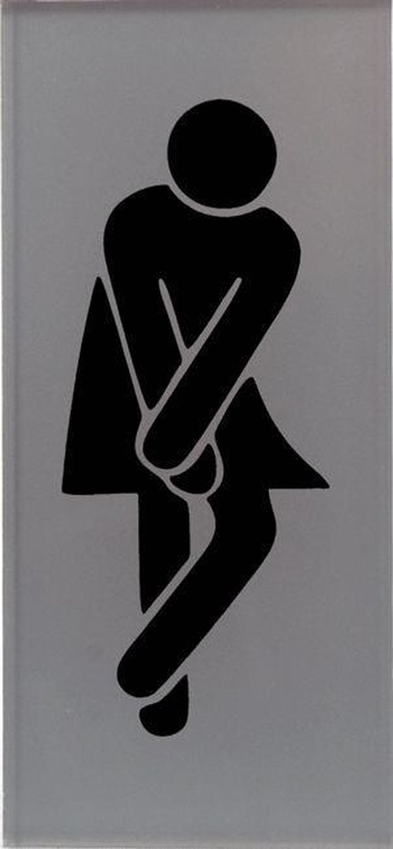 bol.com | WC Toilet deur bordje dames vrouw. Glas Acrylaat.