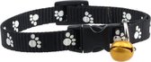 Zwart Kleine verstelbare huisdieren halsbandje met belletje - NBH®