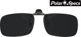 Polar Specs® 37x132 mm. Aluminium Opklapbare Voorhanger – Clip on Zonnebril – Brilclip – Voorzetbril – Polarized Black – Unisex