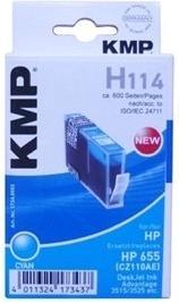 KMP H114 / HP655 (CZ110AE) tonercartridge 1 stuk(s) Cyaan