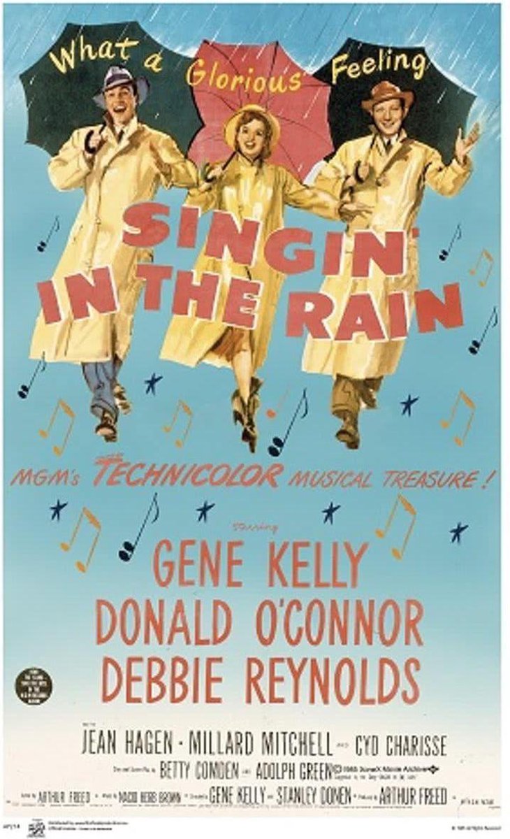 Posterpoint Singin' in the Rain poster - Gene Kelly - musicalfilm - Hollywood - dansen - 70 x 100 cm Multi colour
